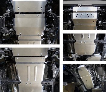 Защиты комплект (радиатор, картер, кпп, рк, бак) ТСС Тюнинг Toyota Fortuner  AN160 (2015-2020) дорестайлинг (алюминий 4 мм)