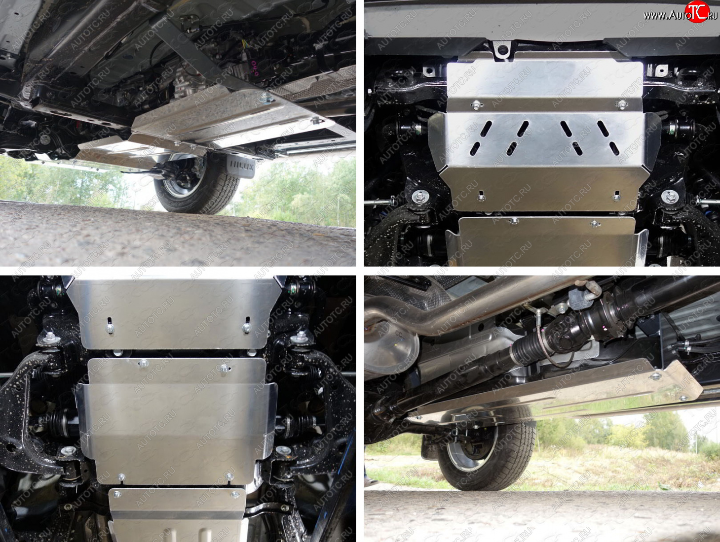 26 599 р. Защиты комплект (радиатор, картер, кпп, рк, бак) ТСС Тюнинг  Toyota Hilux  AN120 (2017-2020) 1-ый рестайлинг (алюминий 4 мм)  с доставкой в г. Майкоп