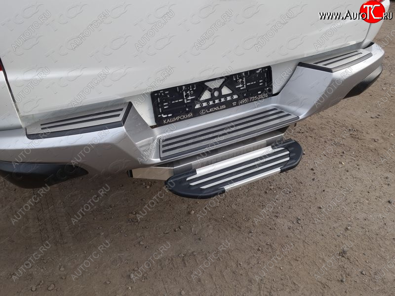 3 599 р. Задняя подножка алюминиевая Silver (под фаркоп тип Е) ___  tcup3s  с доставкой в г. Майкоп
