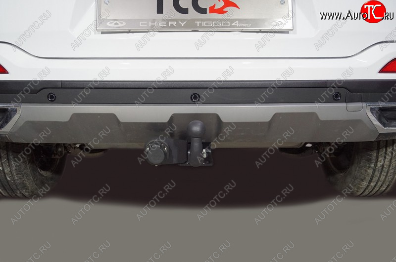 12 399 р. Фаркоп (тягово-сцепное устройство) TCC Тюнинг Chery Tiggo 4 Pro (2021-2025) (оцинкованный, шар A)  с доставкой в г. Майкоп