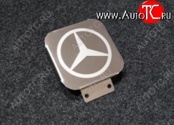 1 999 р. Заглушка на фаркоп с логотипом Mercedes-Benz (на фаркопы TCC, нержавеющая сталь) TCC  Mercedes-Benz X class  W470 (2017-2020)  с доставкой в г. Майкоп