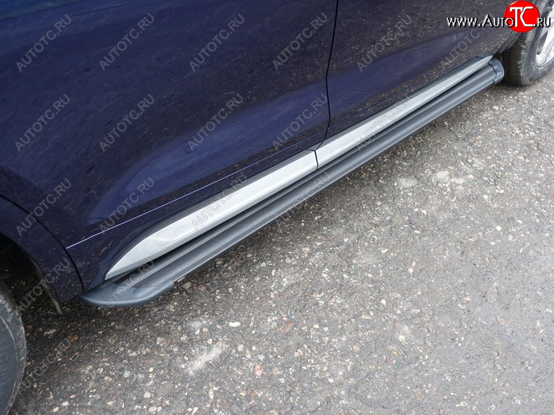 21 999 р. Пороги алюминиевые (без пневмоподвески) Slim Line  Audi Q5 ( 8R,  FY) (2012-2020) рестайлинг, дорестайлинг (черные)  с доставкой в г. Майкоп