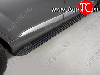 30 999 р. Пороги алюминиевые Slim Line  Audi Q7  4M (2015-2020) дорестайлинг (Черные)  с доставкой в г. Майкоп