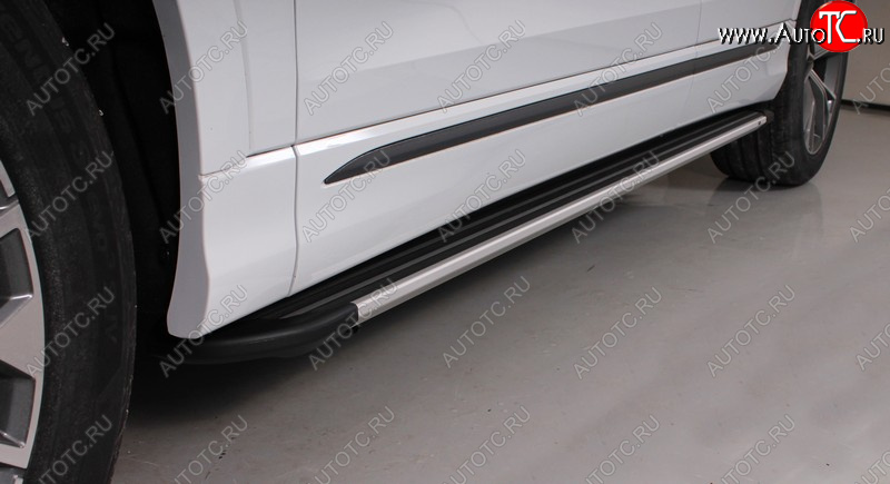 28 999 р. Пороги алюминиевые TCC Tюнинг Slim Line  Audi Q8  4MN (2018-2022) (серебро)  с доставкой в г. Майкоп