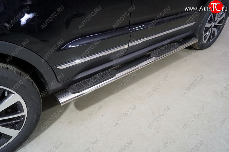 40 999 р. Пороги овальные с накладкой 120x60 мм ТСС Тюнинг  Changan CS55 (2017-2025) дорестайлинг, рестайлинг (серые)  с доставкой в г. Майкоп
