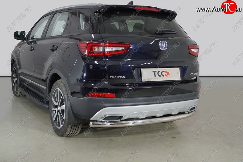 15 999 р. Защита задняя (нержавейка 60,3 мм), ТСС Тюнинг Changan CS55 рестайлинг (2018-2025)  с доставкой в г. Майкоп