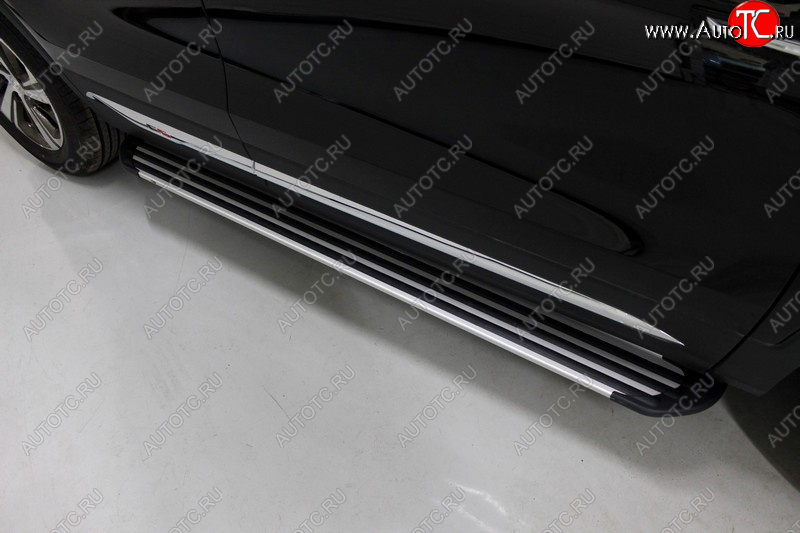 20 599 р. Пороги алюминиевые Slim Line ТСС Тюнинг  Changan CS75 (2018-2022) 1-ый рестайлинг (Silver)  с доставкой в г. Майкоп