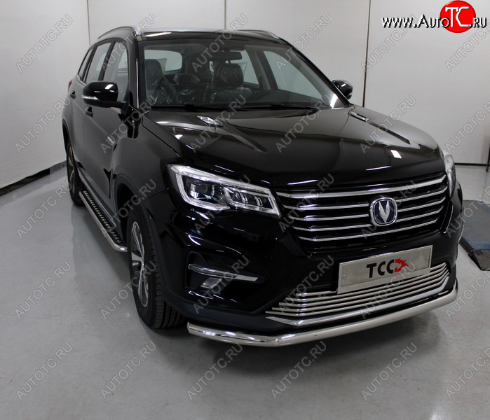 17 999 р. Защита переднего бампера нижняя d60,3 мм ТСС Тюнинг Changan CS75 1-ый рестайлинг (2018-2022) (нержавейка)  с доставкой в г. Майкоп