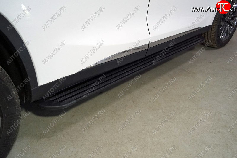 21 999 р. Пороги алюминиевые Slim Line ТСС Тюнинг  EXEED TXL (2020-2021)  дорестайлинг (Black)  с доставкой в г. Майкоп