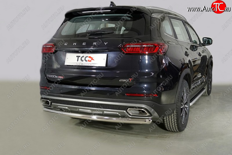 17 999 р. Защита задняя (нержавейка 60,3 мм), ТСС Тюнинг  Chery Tiggo 8 PRO (2021-2025)  с доставкой в г. Майкоп