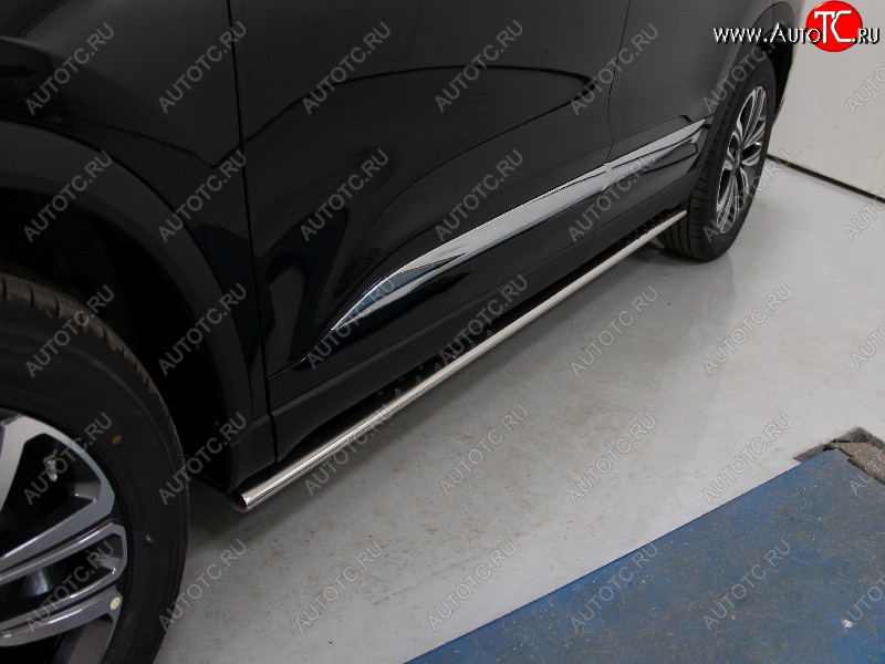 33 799 р. Пороги овальные с проступью 75х42 мм ТСС Тюнинг Chery Tiggo 8 1 T18 рестайлинг (2019-2023) (серые)  с доставкой в г. Майкоп