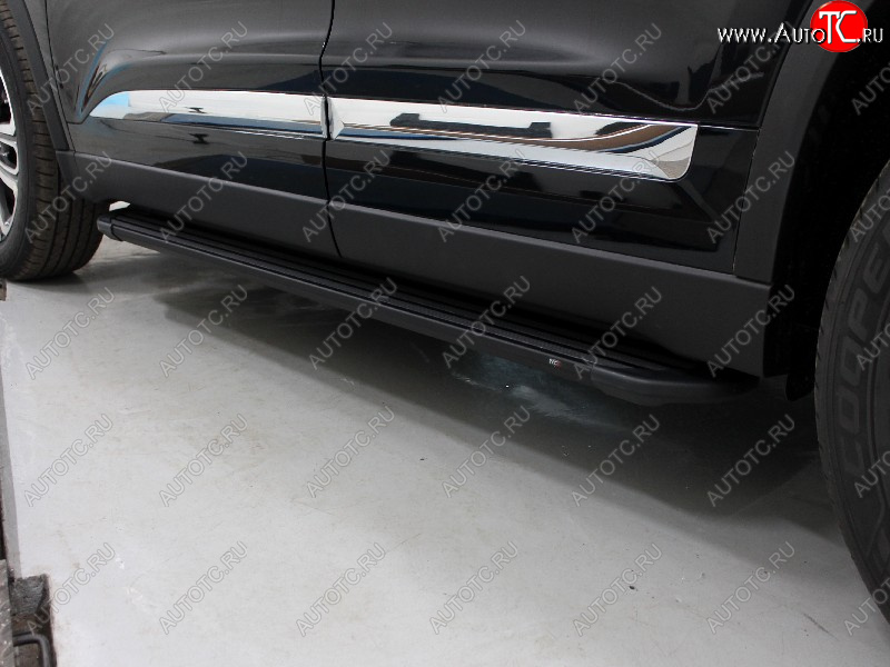 21 999 р. Пороги алюминиевые Slim Line ТСС Тюнинг  Chery Tiggo 8  (T18) (2018-2025) дорестайлинг, рестайлинг (Black)  с доставкой в г. Майкоп