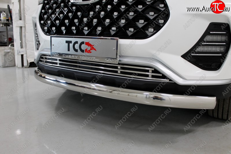 5 449 р. Декоративная вставка в бампер ТСС Тюнинг  Chery Tiggo 7 PRO (2019-2025) (d 12 мм)  с доставкой в г. Майкоп