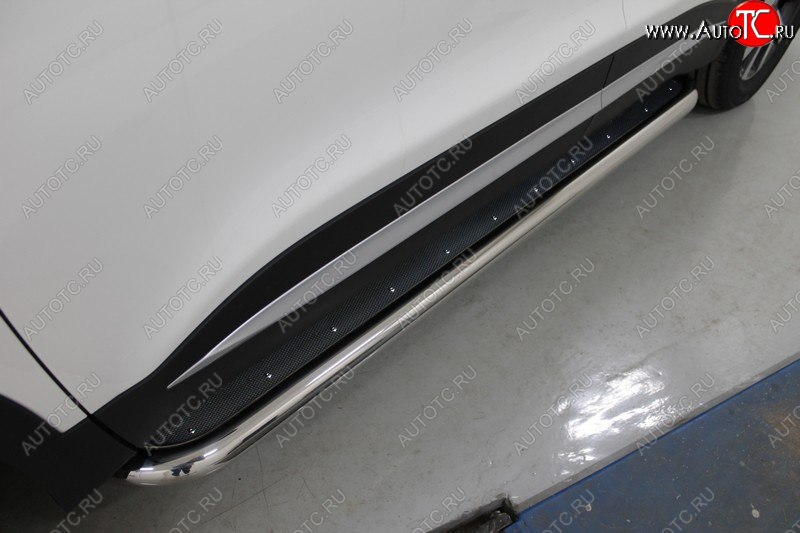 42 999 р. Пороги с площадкой 60,3 мм ТСС Тюнинг  Chery Tiggo 7 PRO (2019-2025) (нержавейка)  с доставкой в г. Майкоп