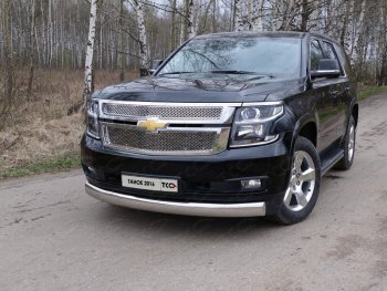 Защита переднего бампера нижняя овальная 120х60 мм ТСС Тюнинг Chevrolet Tahoe  K2UC (2014-2021) (нержавейка)