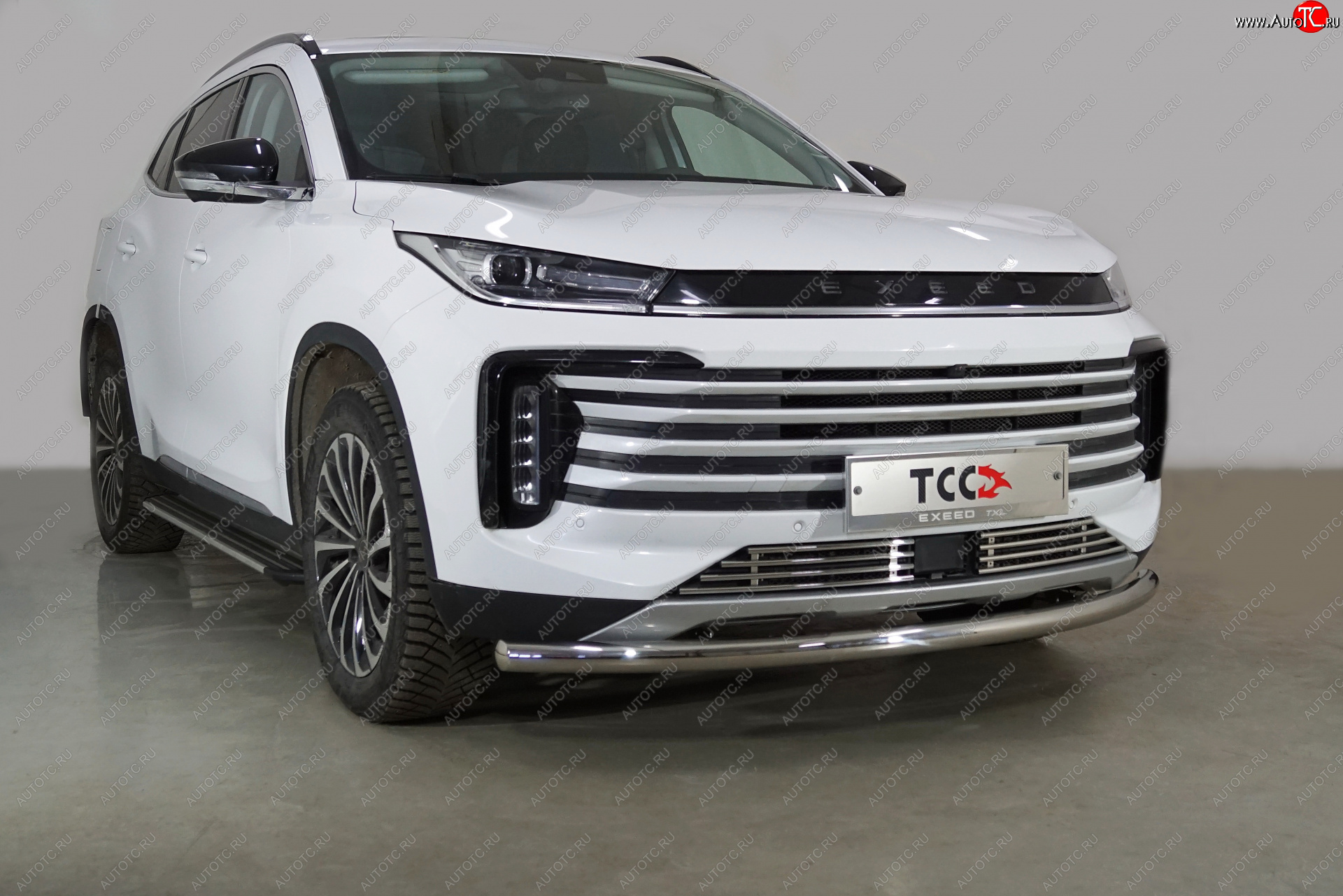 16 999 р. Защита переднего бампера нижняя d60,3 мм ТСС Тюнинг EXEED TXL 1-ый рестайлинг (2021-2025) (нержавейка)  с доставкой в г. Майкоп