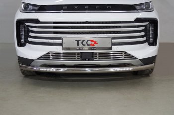 Защита переднего бампера нижняя с ДХО 60,3 мм ТСС Тюнинг EXEED TXL (2021-2025) 1-ый рестайлинг (нержавейка)
