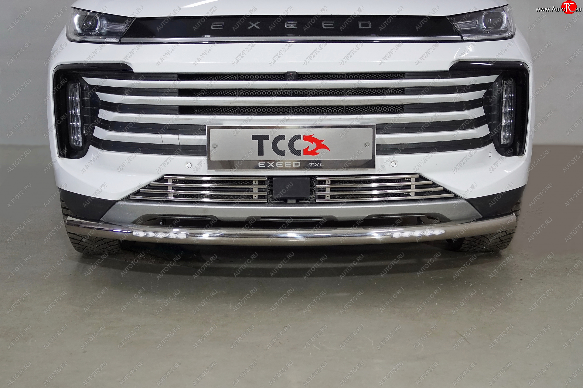 30 199 р. Защита переднего бампера нижняя с ДХО 60,3 мм ТСС Тюнинг EXEED TXL 1-ый рестайлинг (2021-2025) (нержавейка)  с доставкой в г. Майкоп