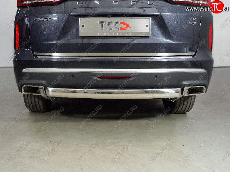 19 999 р. Защита заднего бампера (2.0L 4WD, овальная, d75х42 мм) TCC  EXEED VX (2020-2023) дорестайлинг  с доставкой в г. Майкоп