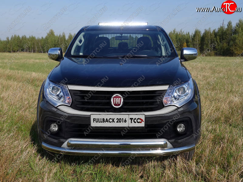 26 999 р. Защита передняя нижняя двойная 76,1*75 мм ТСС Тюнинг Fiat Fullback (2016-2018) (нержавейка)  с доставкой в г. Майкоп