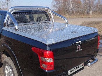 Защита кузова и заднего стекла (для крышки) d 76,1 мм ТСС Тюнинг Fiat Fullback (2016-2018) (нержавейка)