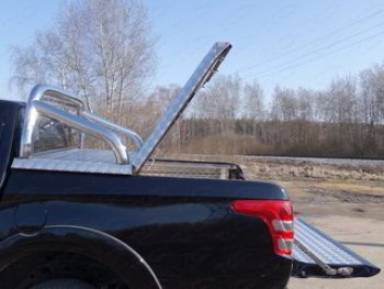 Защита кузова и заднего стекла (для крышки) d 76,1 мм ТСС Тюнинг Fiat Fullback (2016-2018) (нержавейка)