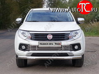 8 799 р. Нижняя декоративная вставка в бампер ТСС Тюнинг  Fiat Fullback (2016-2018) (d 16 мм )  с доставкой в г. Майкоп