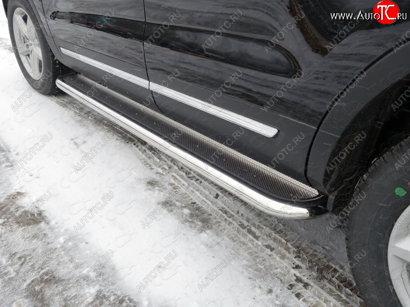 45 999 р. Пороги с площадкой 60,3 мм ТСС Тюнинг  Ford Explorer  U502 (2015-2018) 1-ый рестайлинг, 5 дв. (нержавейка)  с доставкой в г. Майкоп