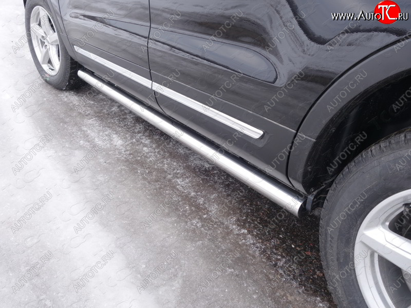 25 499 р. Защита порогов труба d60,3 мм ТСС Тюнинг  Ford Explorer  U502 (2015-2018) 1-ый рестайлинг, 5 дв. (серые)  с доставкой в г. Майкоп