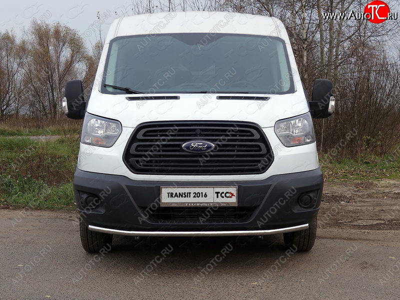 15 999 р. Защита переднего бампера нижняя 42,4 мм ТСС Тюнинг  Ford Transit Connect (2013-2018) (нержавейка)  с доставкой в г. Майкоп