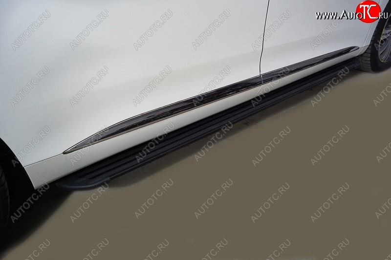 21 999 р. Пороги алюминиевые ТСС Тюнинг  GAC GN8 (2020-2023) (Slim Line Black)  с доставкой в г. Майкоп