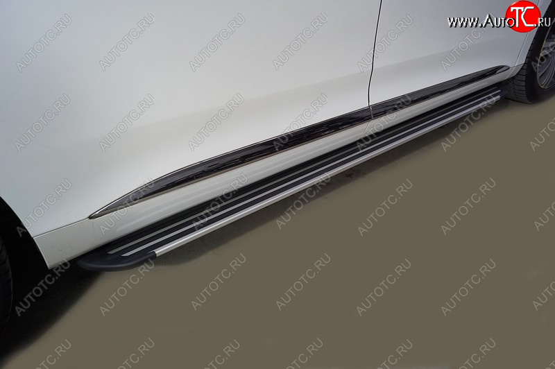 20 599 р. Пороги алюминиевые ТСС Тюнинг  GAC GN8 (2020-2023) ( Slim Line Silver)  с доставкой в г. Майкоп