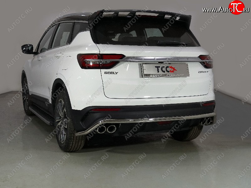 14 699 р. Защита задняя (нержавейка d42,4 мм), ТСС Тюнинг Geely Coolray SX11 дорестайлинг (2018-2023)  с доставкой в г. Майкоп