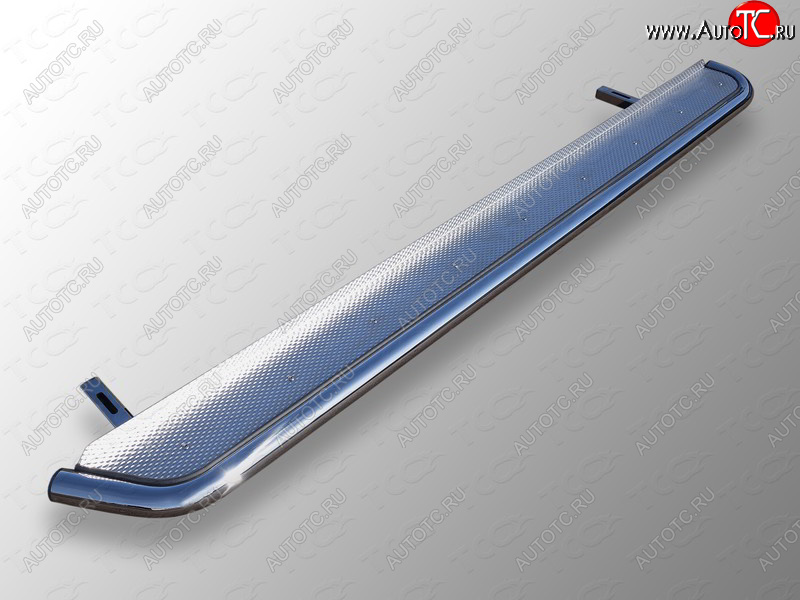 38 999 р. Пороги с площадкой 42,4 мм ТСС Тюнинг Geely Emgrand X7 2-ой рестайлинг (2019-2021) (нержавейка)  с доставкой в г. Майкоп