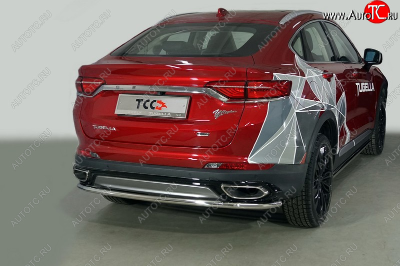 15 999 р. Защита задняя (нержавейка d42,4 мм), ТСС Тюнинг Geely Tugella FY11,HPBA4 рестайлинг (2022-2025)  с доставкой в г. Майкоп