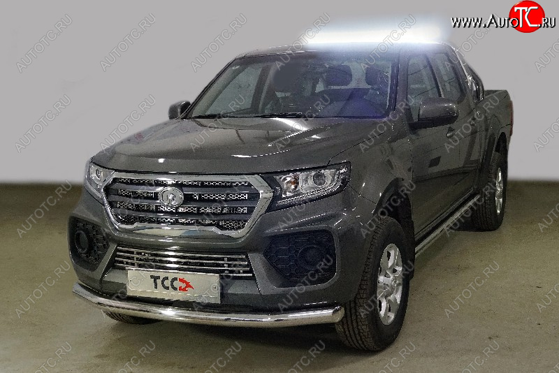 20 749 р. Защита переднего бампера нижняя d76,1 мм ТСС Тюнинг  Great Wall Wingle 7 (2018-2023) пикап (нержавейка)  с доставкой в г. Майкоп