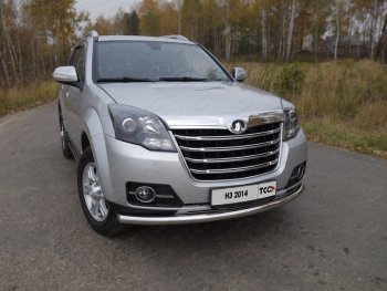 Защита переднего бампера нижняя d60,3 мм ТСС Тюнинг Great Wall Hover H3 (2014-2016)  рестайлинг (нержавейка)