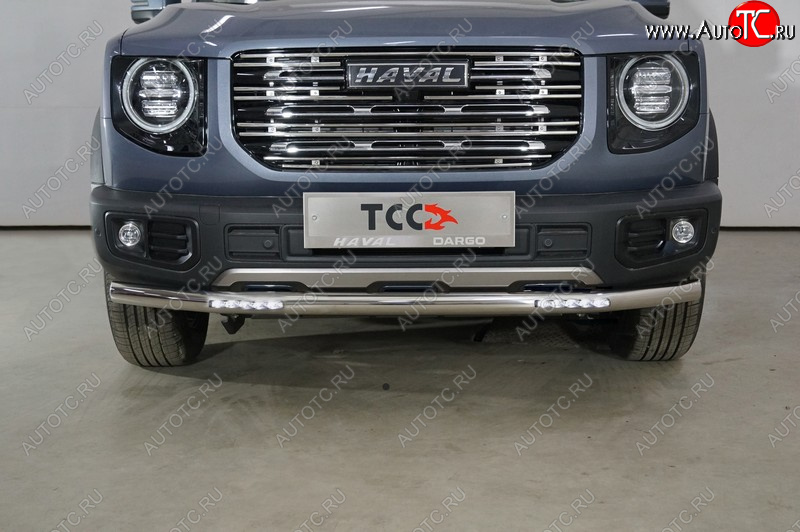 29 449 р. Защита переднего бампера нижняя с ДХО 60,3 мм ТСС Тюнинг  Haval Dargo (2022-2025) (нержавейка)  с доставкой в г. Майкоп