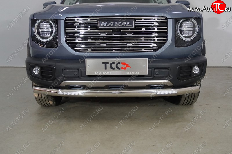 34 949 р. Защита переднего бампера нижняя с ДХО 76,1 мм ТСС Тюнинг  Haval Dargo (2022-2025) (нержавейка)  с доставкой в г. Майкоп