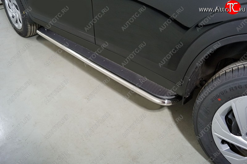 38 999 р. Пороги с площадкой 42,4 мм ТСС Тюнинг  Haval Dargo (2022-2025) (нержавейка )  с доставкой в г. Майкоп