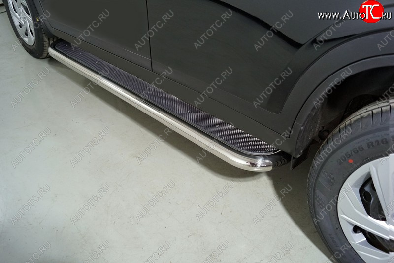 42 999 р. Пороги с площадкой 60,3 мм ТСС Тюнинг  Haval Dargo (2022-2025) (нержавейка)  с доставкой в г. Майкоп
