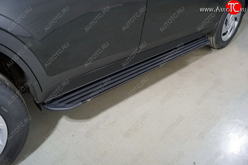 21 999 р. Пороги алюминиевые Slim Line ТСС Тюнинг  Haval Dargo (2022-2025) (Black)  с доставкой в г. Майкоп