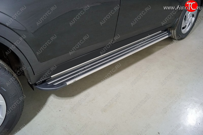 20 599 р. Пороги алюминиевые Slim Line ТСС Тюнинг  Haval Dargo (2022-2025) (Silver)  с доставкой в г. Майкоп