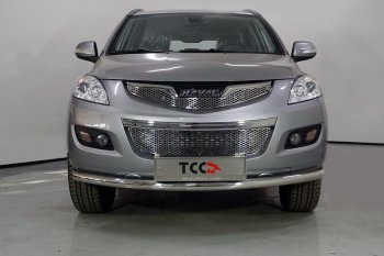 Защита переднего бампера нижняя d60,3 мм ТСС Тюнинг Haval H5 (2020-2023) рестайлинг (нержавейка)