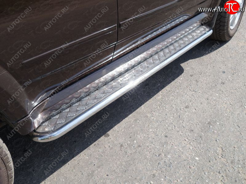 27 849 р. Пороги с площадкой 42,4 мм ТСС Тюнинг Haval H5 рестайлинг (2020-2023) (серые)  с доставкой в г. Майкоп