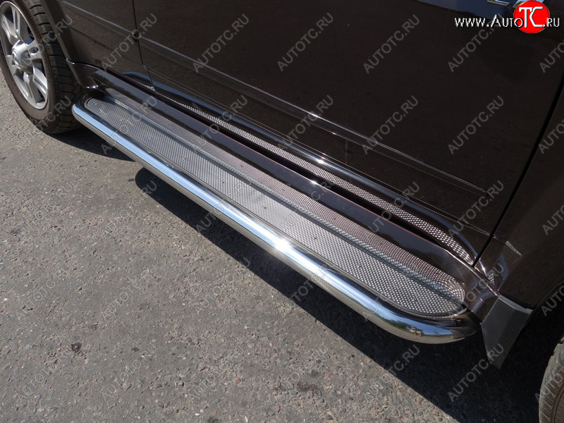 36 999 р. Пороги с площадкой 42,4 мм ТСС Тюнинг Haval H5 рестайлинг (2020-2023) (нержавейка)  с доставкой в г. Майкоп
