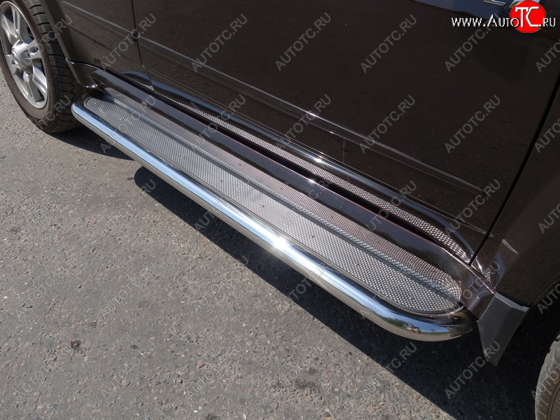 41 749 р. Пороги с площадкой 60,3 мм ТСС Тюнинг Haval H5 рестайлинг (2020-2023) (нержавейка)  с доставкой в г. Майкоп