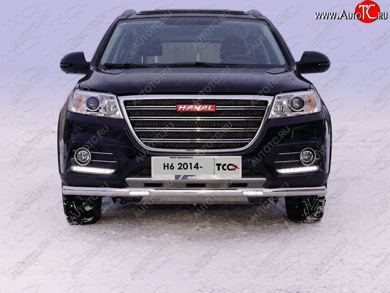 34 799 р. Защита переднего бампера нижняя (с ДХО) 60,3 мм  Haval H6 (2013-2020) (нержавейка)  с доставкой в г. Майкоп