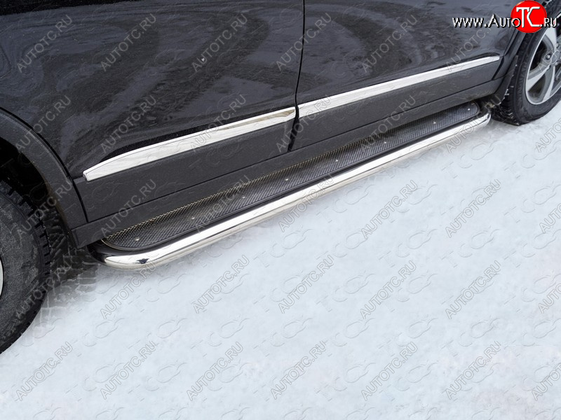 42 999 р. Пороги с площадкой 60,3 мм ТСС Тюнинг Haval H6 (2013-2020) (нержавейка)  с доставкой в г. Майкоп
