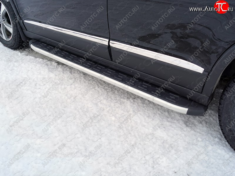 20 599 р. Пороги алюминиевые с пластиковой накладкой ТСС Тюнинг Haval H6 (2013-2020) (серые)  с доставкой в г. Майкоп